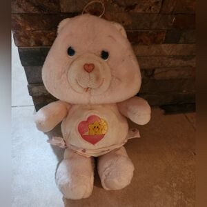 Care Bears Baby Hugs Pink Plush Diaper Heart Star 1983 Kenner Vintage (N)